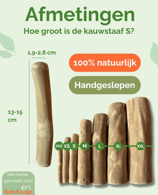 Kauwstaaf Koffiehout S - Per stuk