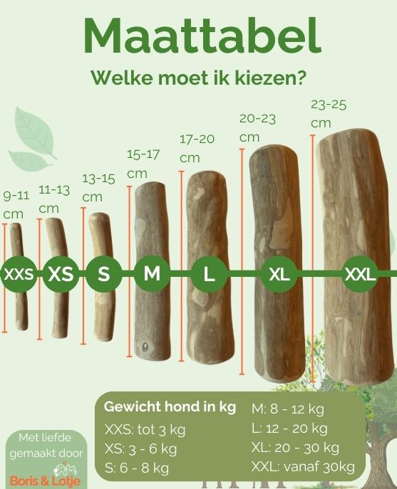 Kauwstaaf Koffiehout L - Per stuk