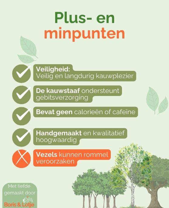 Kauwstaaf Koffiehout L - Per stuk