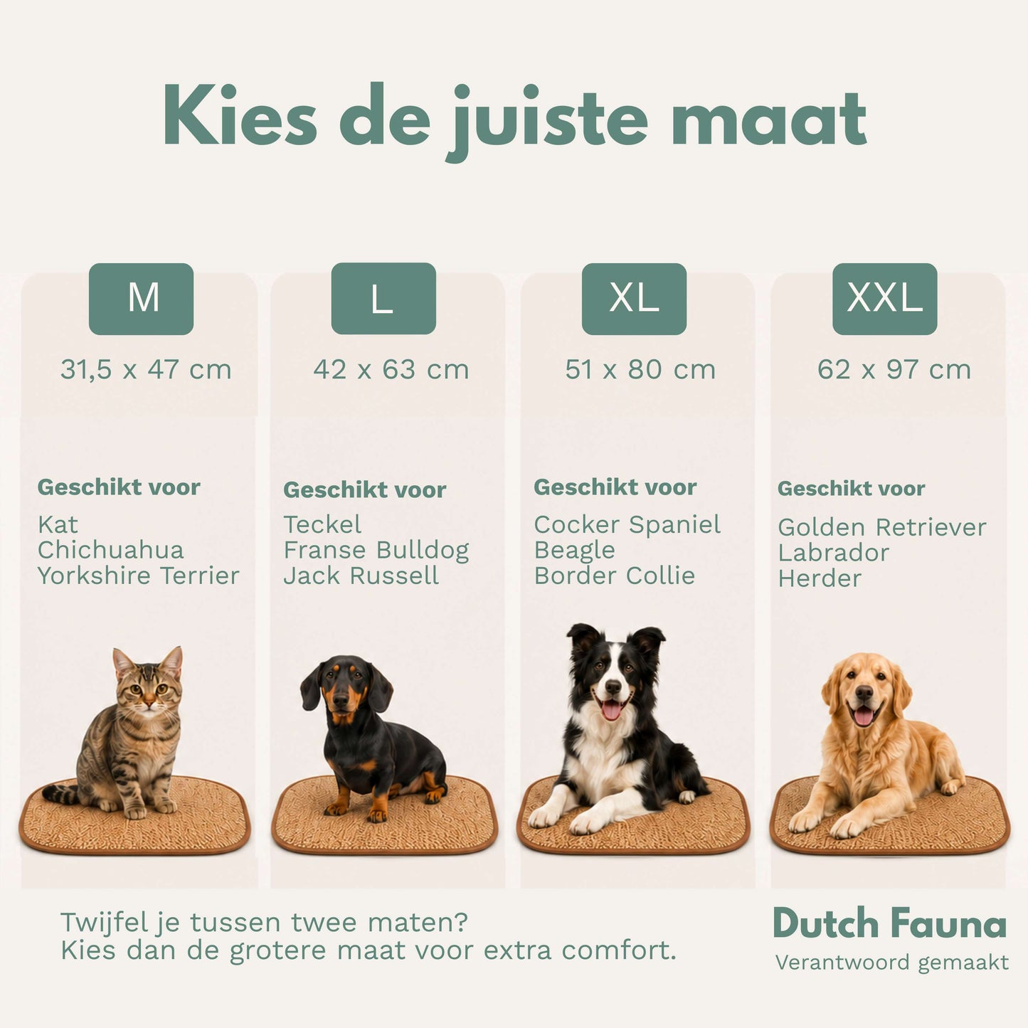 Dutch Fauna Luna Verkoelende Hondenmat & Kattenmat - Van 30% Plantenvezels