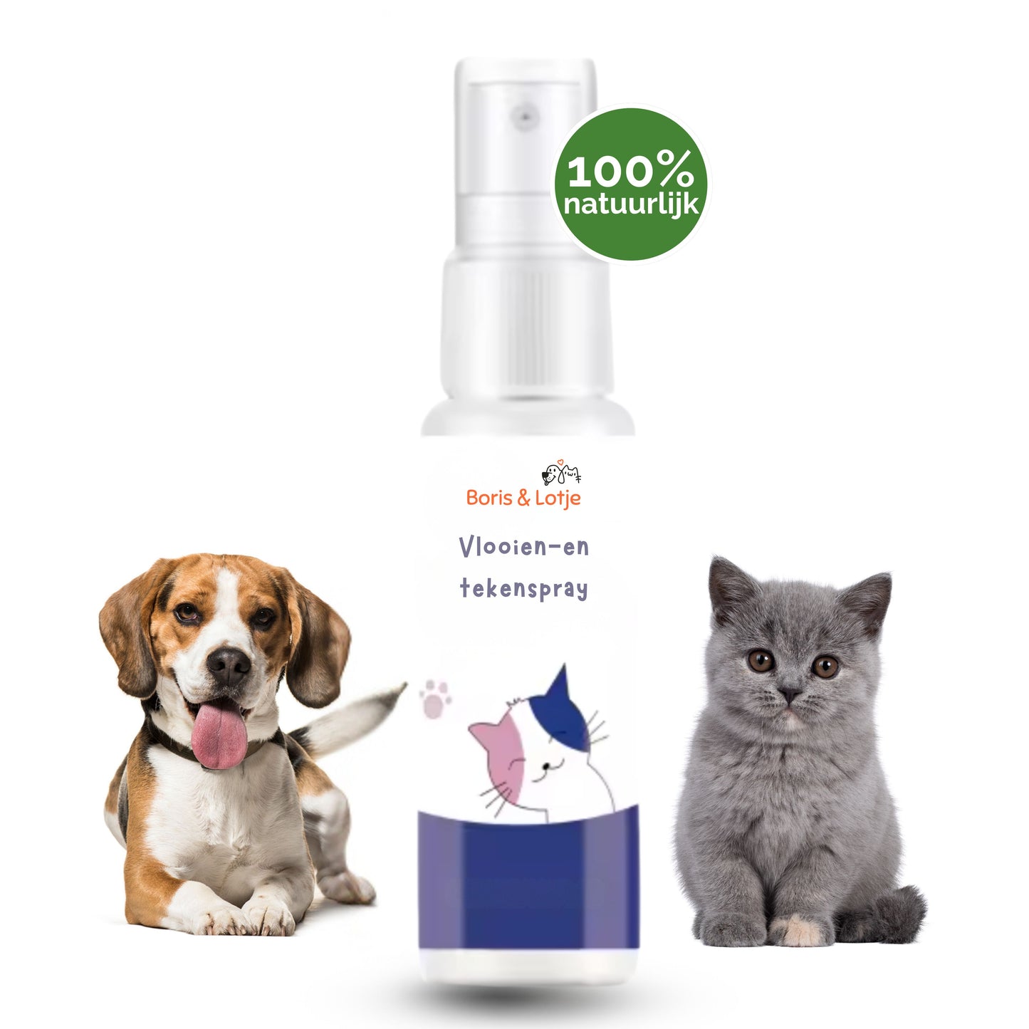 Spray anti-puces et anti-tiques pour chien et chat – 100 % naturel