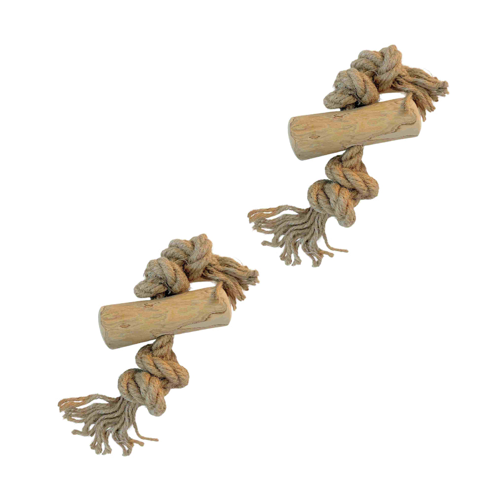 Koffieboomwortel met Henneptouw M - Per stuk