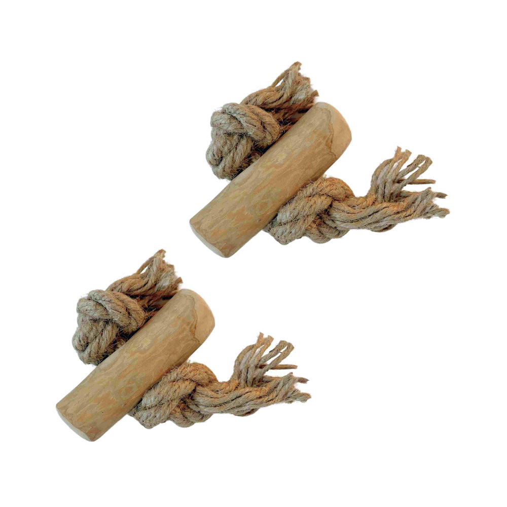 Koffieboomwortel met Henneptouw S - Per stuk