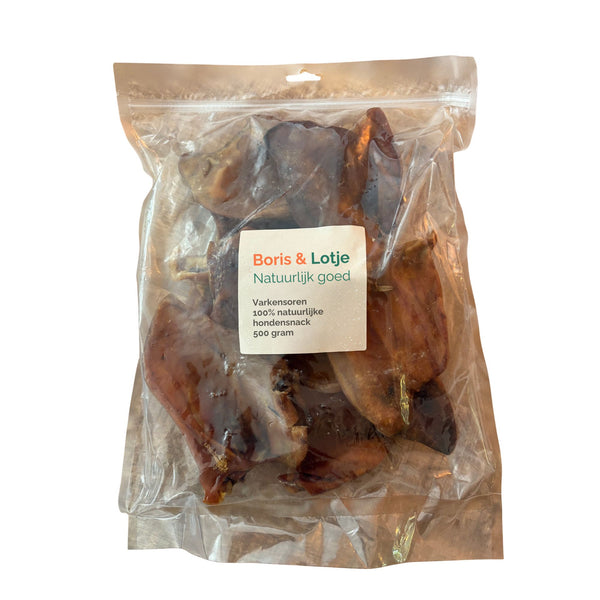 Varkensoren runderoor 100% natuurlijke hondensnack 500 gram