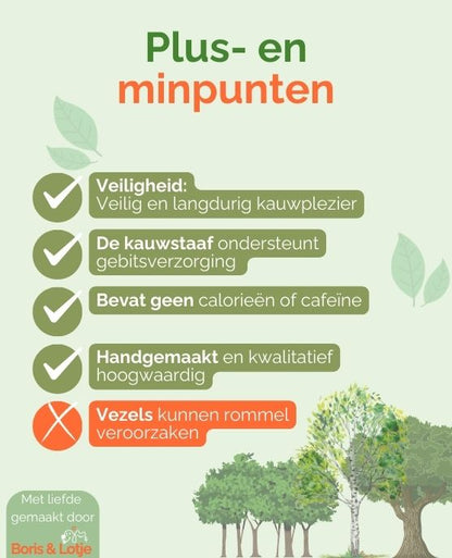 Kauwstaaf Koffiehout L - Per stuk