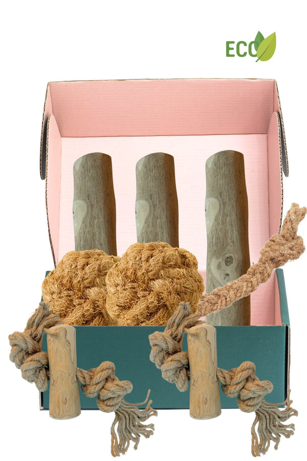 Deluxe hondenpakket M - Natuurlijk kauwen en spelen