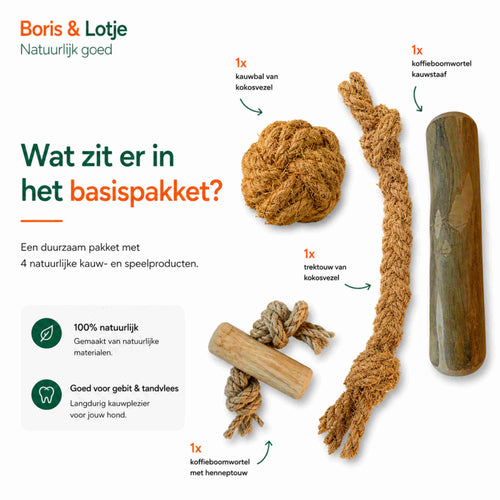 Pack de base pour chien XL - Mâchouillage et jeu naturels