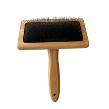 Brosse pour chien à longues pointes L - bambou 18 × 12 cm