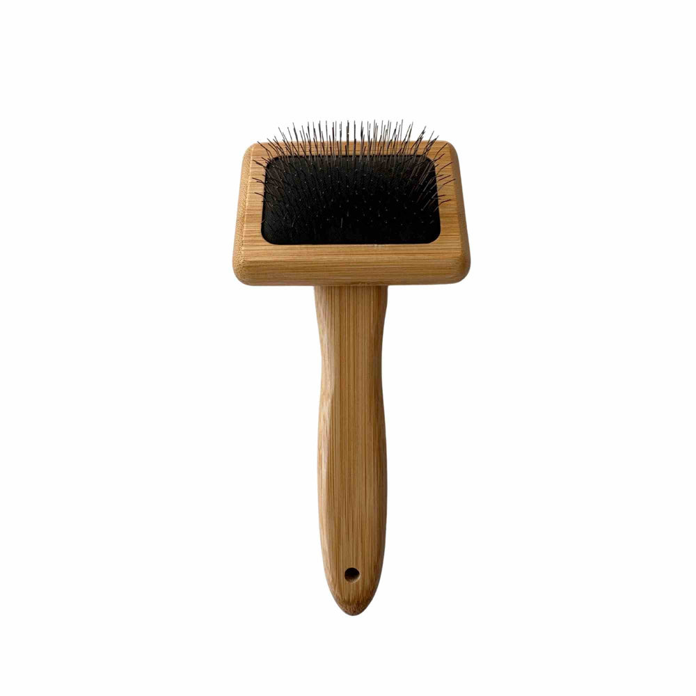 Brosse pour chien à longues pointes S - bambou 15,4 × 6,7 cm