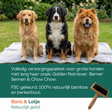 Kit de toilettage pour grands chiens à poil long à partir de 25 kg – Brosse pour chien, carde, peigne & shampoing