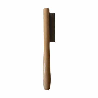 Peigne pour chien à dents fines - bois de bouleau 20,4 × 3,2 cm