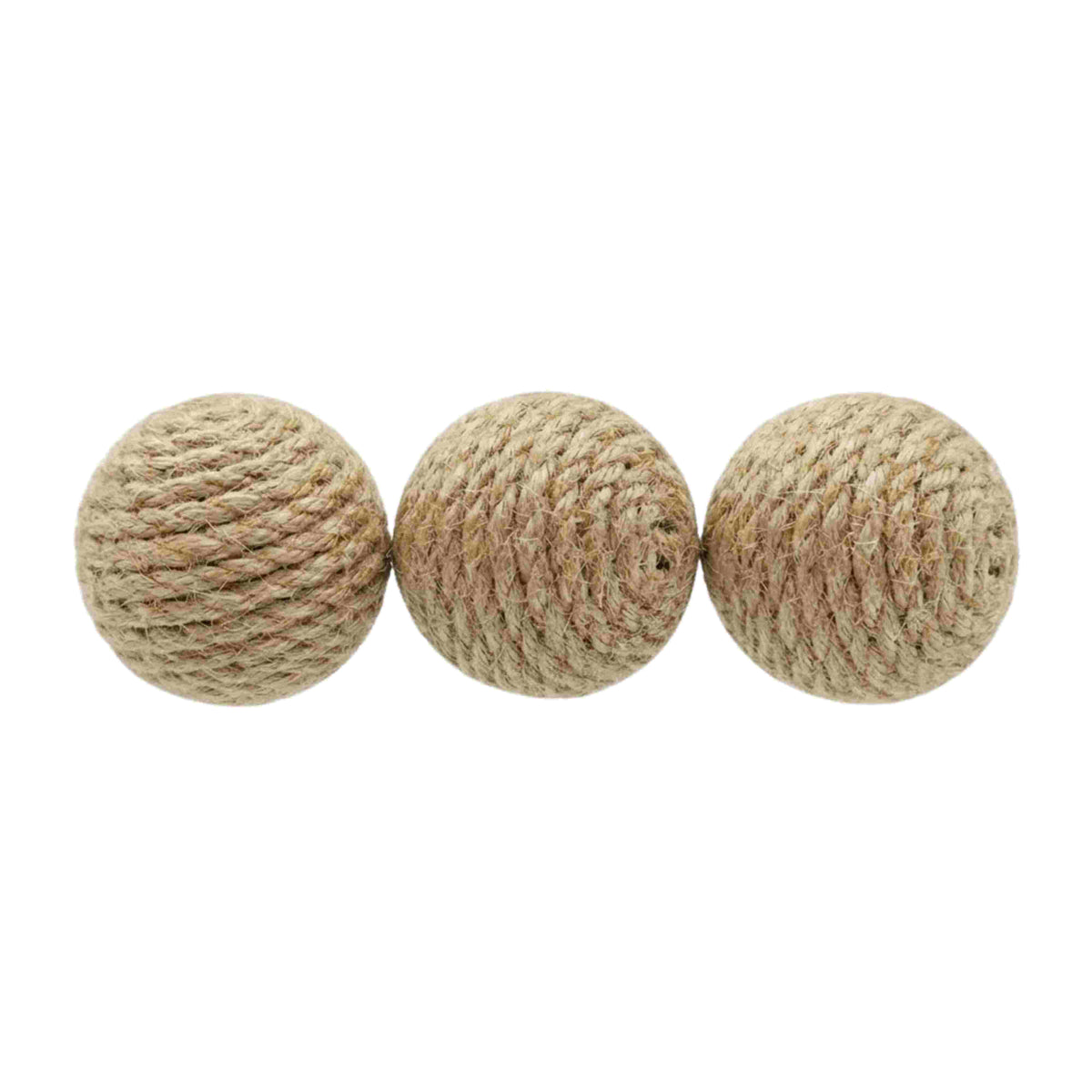 Balles pour chats en sisal avec grelot naturel - 3 pièces