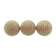 Balles pour chats en sisal avec grelot naturel - 3 pièces
