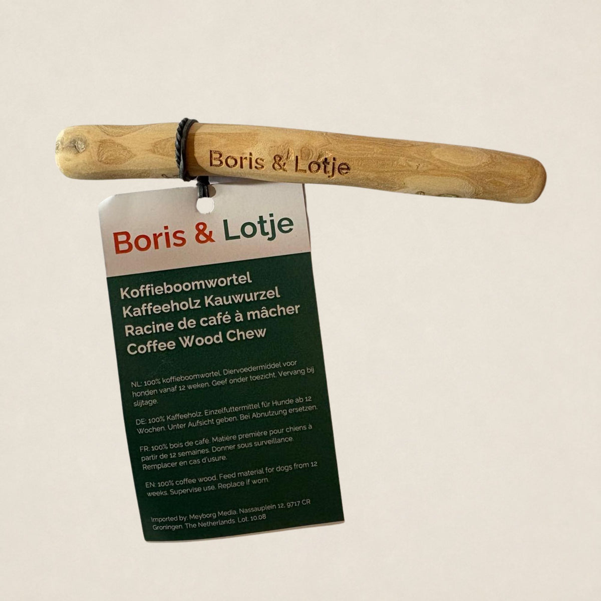 Bâton à mâcher en racine de caféier pour chien et chiot XXS (9-11 cm)